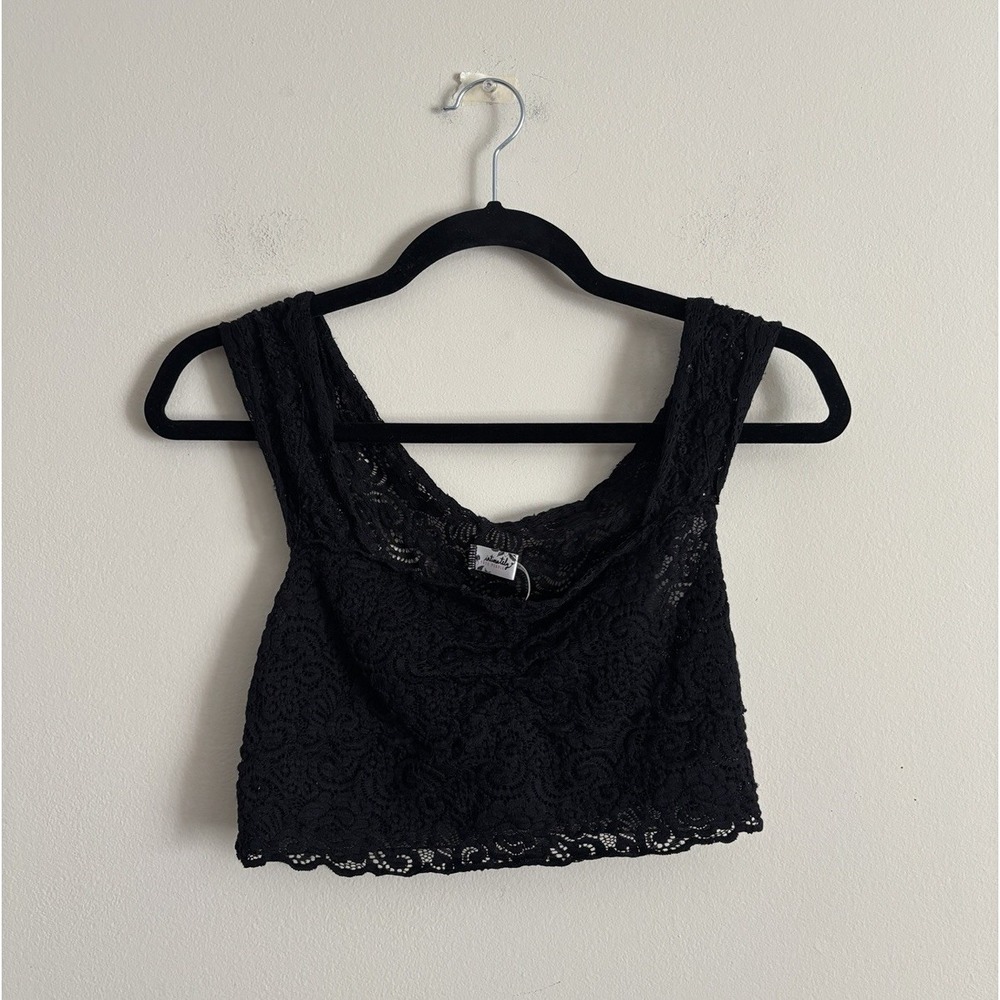 Free People Intimately Lace‎ Bralette Black Size Small Boho Hippie Layering
